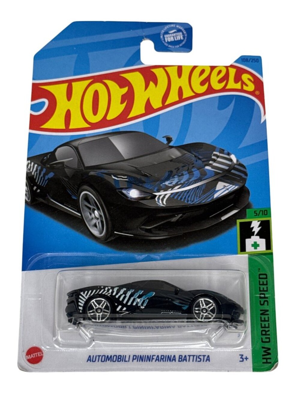 Hot Wheels Pininfarina Battista HW Green Speed 5/10 Diecast 1:64 NOC